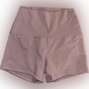High-Waisted Mauve Shorts